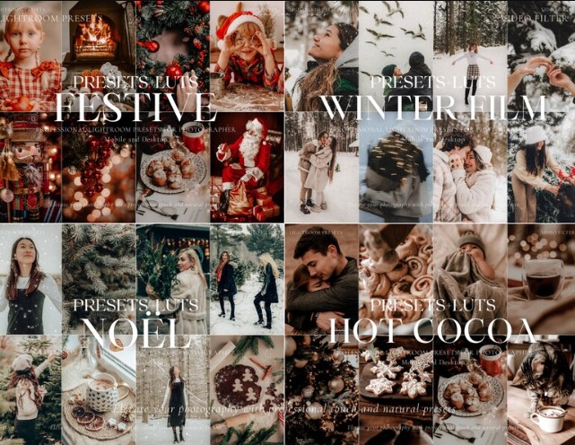 1000 Christmas Lightroom Presets Bundle 112257497